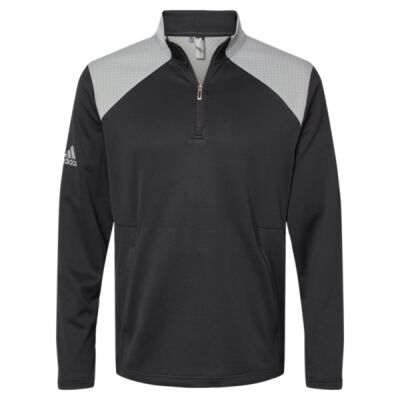 Men's Textured Mixed Media Quarter-Zip Pullover Thumbnail