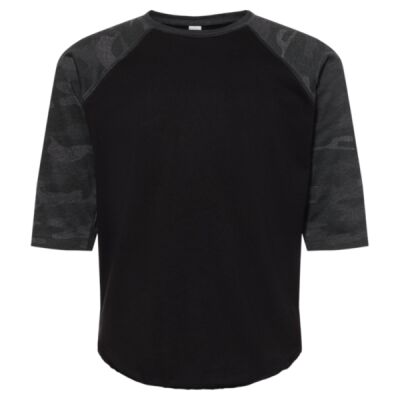 Youth Baseball Fine Jersey Three-Quarter Sleeve Tee Thumbnail
