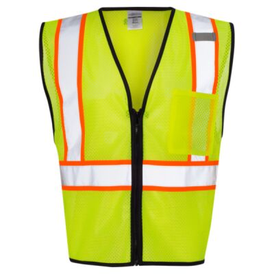 Unisex Economy Contrasting Vest with Zippered Front Thumbnail