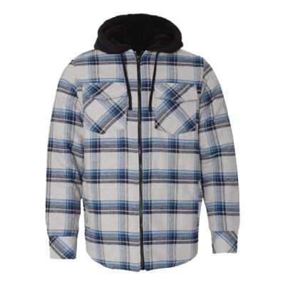 Men's Quilted Flannel Hooded Jacket Thumbnail