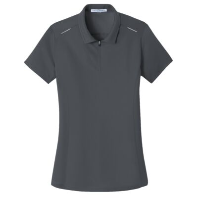 Women's Pinpoint Mesh Zip Polo Thumbnail
