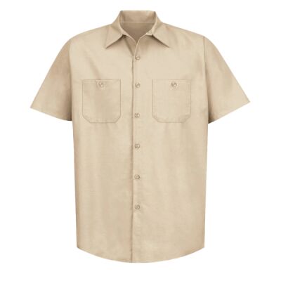 Men's Tall Industrial Short Sleeve Work Shirt Thumbnail