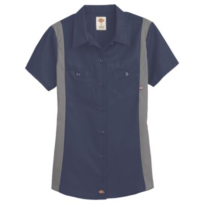Women's Short Sleeve Industrial Colorblocked Shirt Thumbnail